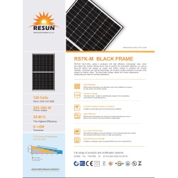 Resun 375Wp 66 Panneaux photovoltaïques une palette 24,75kWp (black frame)