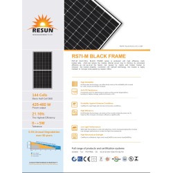Resun 450Wp 66 Panouri fotovoltaice un palet 29,70kWp (black frame)