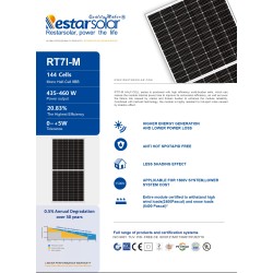 Restar 460Wp 66 Painéis fotovoltaicos um palete 30,36kWp